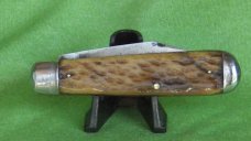 Excelsior Knife Co. 2 blade jack  Brown Bone handles