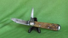Excelsior Knife Co. 2 blade jack  Brown Bone handles