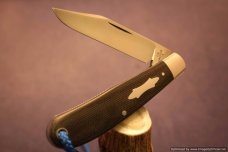 Todd Davison Custom Black Canvas Micarta Folder. #1536