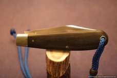 Todd Davison Custom Black Canvas Micarta Folder. #1536