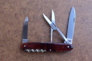 Rare WENGER TAHARA 1910 Trademark Swiss Army Knife SAK (Victorinox) FauxTortoise