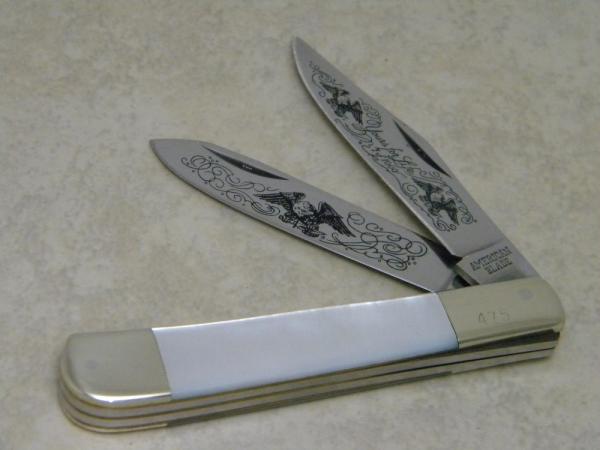 American Blade Japan Pearl "Yours for Life" Trapper Knife