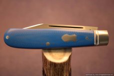Todd Davison Custom Blue G-10 Handled Folder. #1547