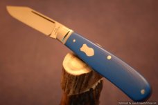 Todd Davison Custom Blue G-10 Handled Folder. #1547