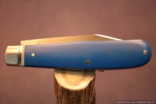 Todd Davison Custom Blue G-10 Handled Folder. #1547