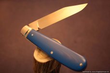 Todd Davison Custom Blue G-10 Handled Folder. #1547