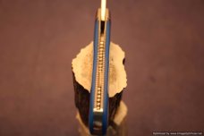 Todd Davison Custom Blue G-10 Handled Folder. #1547