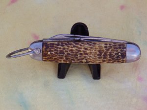 WW II era Scout Knife Pal Blade Co. Brown Bone Handles      