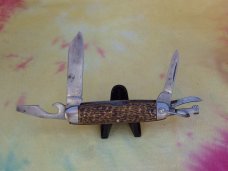 WW II era Scout Knife Pal Blade Co. Brown Bone Handles      