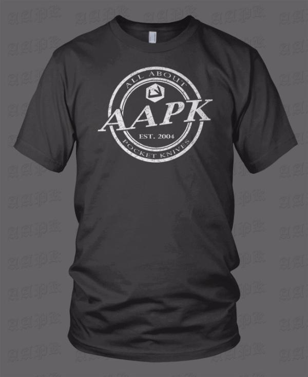 Black All About Pocket Knives (AAPK) T-Shirt - High Quality 6 oz. Heavyweight Cotton