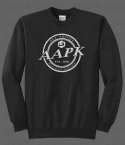 Black All About Pocket Knives (AAPK) Crewneck Sweatshirt - 9 oz. 50/50 Cotton/Poly Fleece