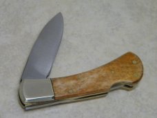 Parker Cut. Co. Surgical Steel Japan Smooth Bone Wildlife Series "The Cub" Lockback Knife in Box