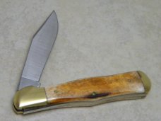Parker Cut. Co. Japan Smooth Bone Wildlife Series "Stallion" Coke Bottle Folding Hunter Knife in Box