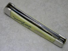 Case XX USA 4 Dot (1986) Yellow 3254 "Return of the Lady" Walking Liberty Half $ Trapper Knife