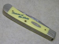 Case XX USA 4 Dot (1986) Yellow 3254 "Return of the Lady" Walking Liberty Half $ Trapper Knife