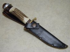 Linder Solingen Germany Genuine Stag Master Bowie Fixed Blade Sheath Knife