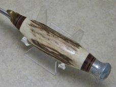 Linder Solingen Germany Genuine Stag Master Bowie Fixed Blade Sheath Knife