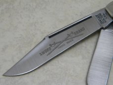 Camillus New York USA Sword Brand #88 Imitation Stag Lock Blade Stockman Knife in Box