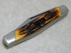 Camillus New York USA Sword Brand #88 Imitation Stag Lock Blade Stockman Knife in Box