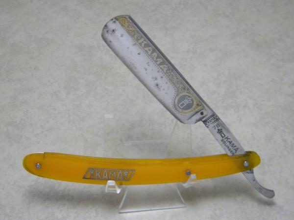 Vintage KAMA Solingen #78 Amber Round Extra Hollow Ground Straight Razor