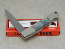 Parker Cut. Co. Surgical Steel Japan Abalone Pearl Eagle Brand Lockback Knife in Box