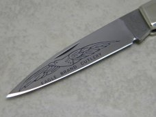 Parker Cut. Co. Surgical Steel Japan Abalone Pearl Eagle Brand Lockback Knife in Box