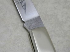 Parker Cut. Co. Surgical Steel Japan Abalone Pearl Eagle Brand Lockback Knife in Box