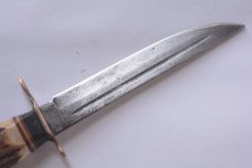 R.J. RICHTER SOLINGEN GERMANY bone handle vintage fixed blade knife; original sheath