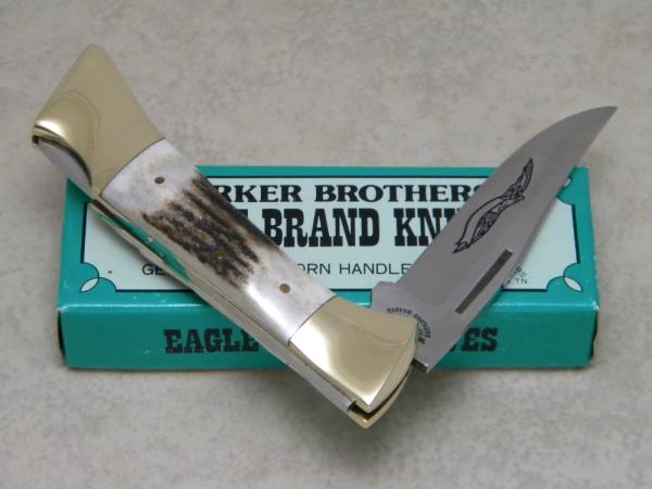 Parker Brothers Chattanooga, TN K266 Japan Genuine Stag Lockback Knife in Box