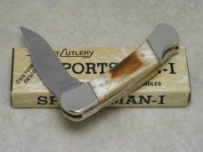 Frost Cutlery Japan Genuine Second Cut Bone Stag Sportsman-I Lockback Knife in Box