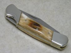 Frost Cutlery Japan Genuine Second Cut Bone Stag Sportsman-I Lockback Knife in Box