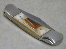 Frost Cutlery Japan Genuine Second Cut Bone Stag Sportsman-I Lockback Knife in Box