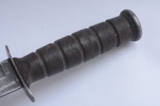 VINTAGE U.S.A. CAMILLUS NY USMC COMBAT FIXED BLADE KNIFE WITH SHEATH
