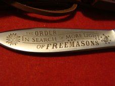 Kissing Crane Masonic Edition Fixed Blade Hunter With Sheath