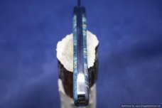 Todd Davison Blue Box Elder Burl Folder. #1570