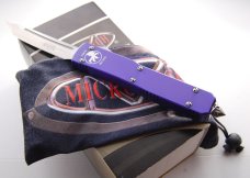 Microtech Ultratech T/E OTF Automatic Knife CC Purple (3.4" Stonewash) (763)