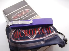 Microtech Ultratech T/E OTF Automatic Knife CC Purple (3.4" Stonewash) (763)