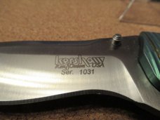 Kershaw Bump Model 1590GR Serial # 1031 Rare Mint  Ken Onion Design S30V Steel
