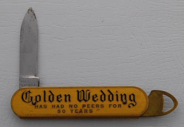 Golden Wedding with Metal Covers in Excellent Condition (778)