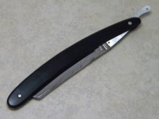 Vintage John Jay Pearl Covered Tang Half Hollow Ground Straight Razor in Box - French/Irish Blade