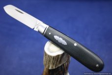 Todd Davison  Black Canvas Micarta Folder.  #1588