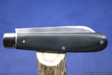 Todd Davison  Black Canvas Micarta Folder.  #1588