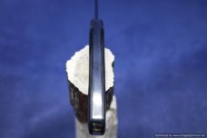 Todd Davison  Black Canvas Micarta Folder.  #1588