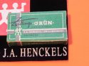  J A Henckels Razor Blade -1 Packet of 10 Zwillings "GRUN" #372 individual Plastic & Paper Wrapper