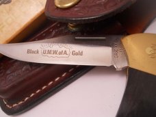 Case Knife UMWoA Serial Number 001 Lockback Mako Black Gold 