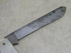Robeson Shuredge USA Genuine Mother of Pearl 722376 Letter Opener Knife with Folding Spay Blade