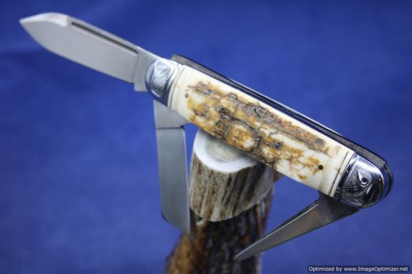 Tuna Valley Cutlery Mammoth Bark Ivory Cattleman.   #538