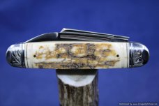 Tuna Valley Cutlery Mammoth Bark Ivory Cattleman.   #538