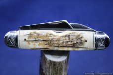 Tuna Valley Cutlery Mammoth Bark Ivory Cattleman.   #538