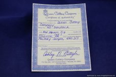 Schatt & Morgan Cutlery #40 Gunstock, Factory Sample 1 of 1.   #1489